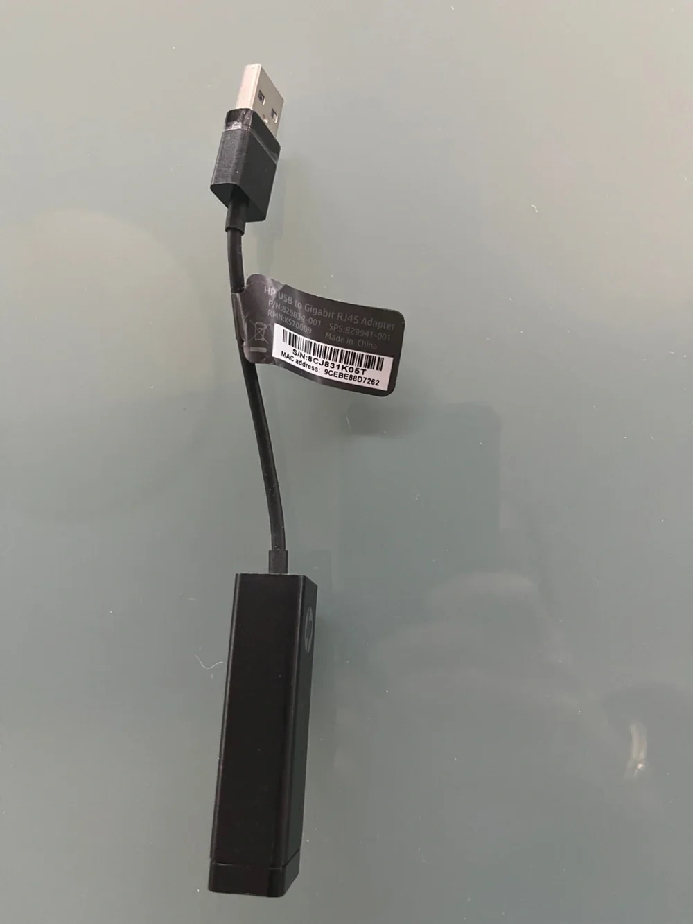 HP USB to Gigabit RJ45 Adapter Ethernet 829834-001 | KS70009 SPS 829941-001